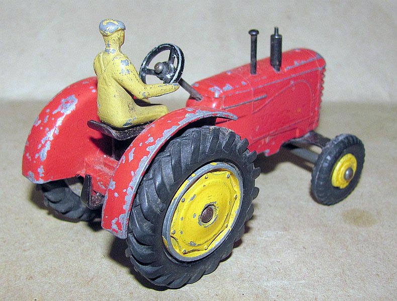 Dinky Massey Harris Tractor Driver No.27a Painted Metal Casting spare parts 
