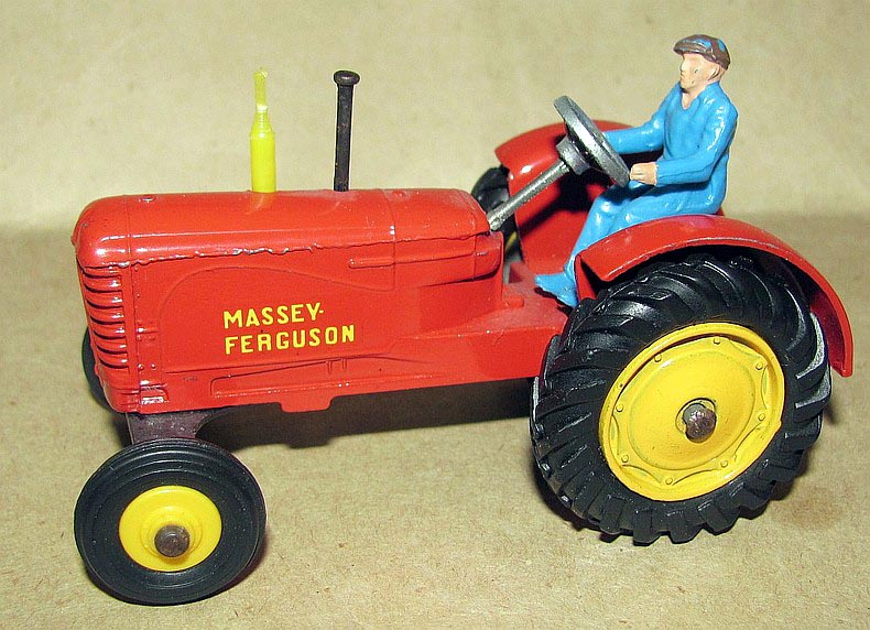 Dinky Massey Harris Tractor  No.27a Steering Wheel and Exhust spare parts 